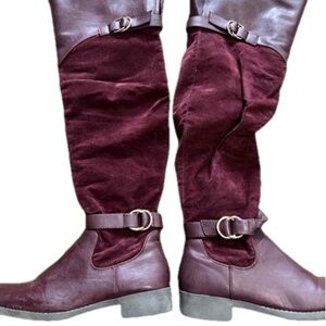 *Just Fab|Burgundy Boots|Size 10